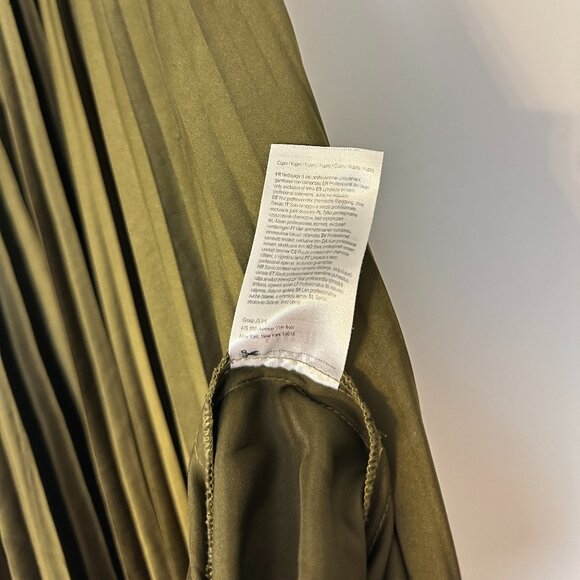 AMUR Pleated Strapless Belle Dress in Olive Size US 6 - Picture 9 of 14